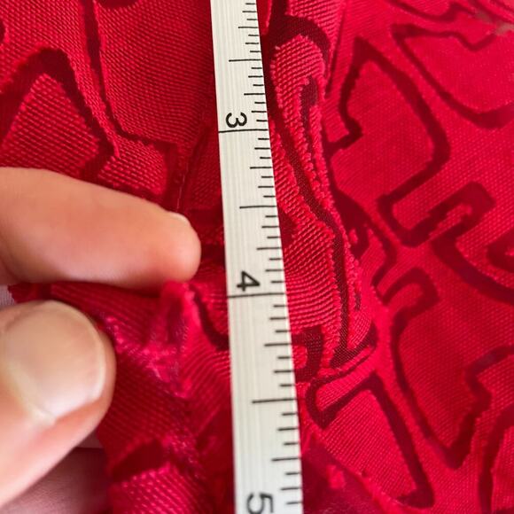 Alfred Dunner Semi-Sheer Red Button Down Blouse, 3/4 Sleeve, Anchors, Cruise L - Picture 14 of 14